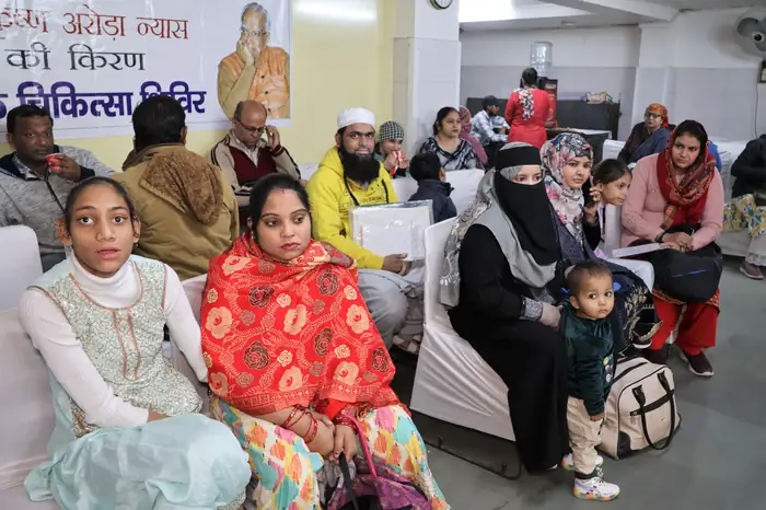 Waiting area at the Asha Ki Kiran camp