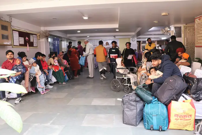 Waiting area at the Asha Ki Kiran camp